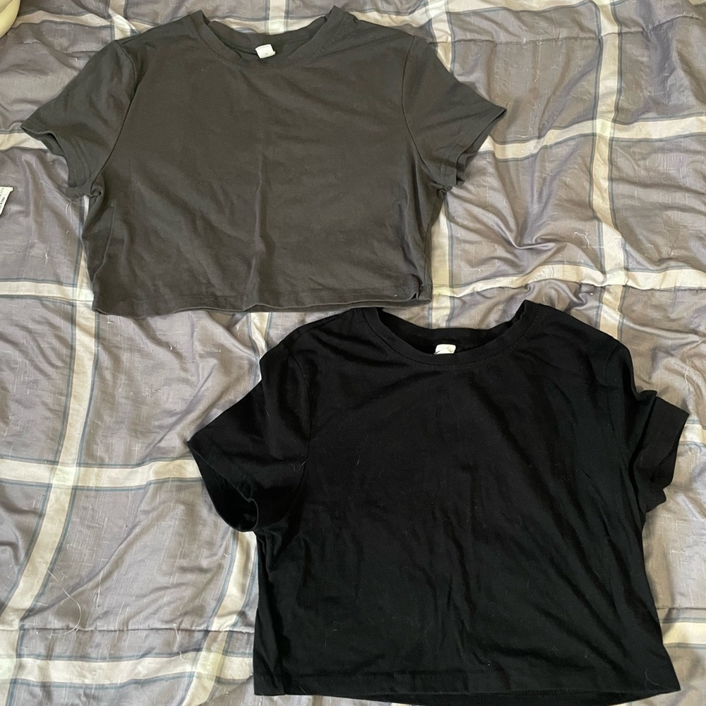 SHEIN Black and Gray Crop Tops bundle!